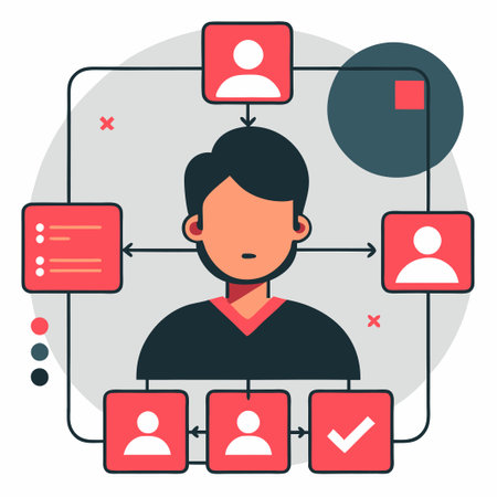 Illustrative Guide to the User's Journey through a Digital Conceptのイラスト素材