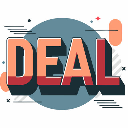 Illustrated Business Agreement Depicting Negotiation and Compromiseのイラスト素材