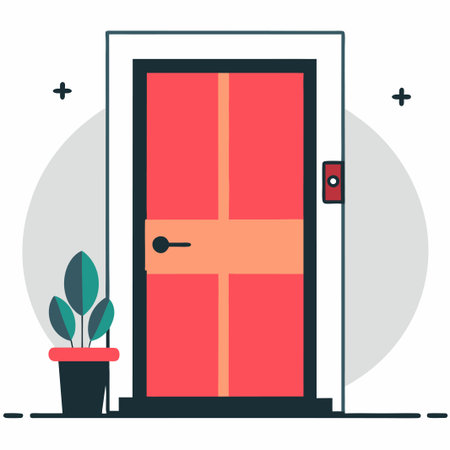 Conceptual Illustration of a Doorway Leading to a New Realmのイラスト素材
