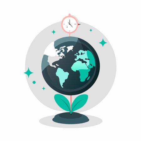 Earth Hour's Symbolic Call to Conserve and Protect Our Planetのイラスト素材