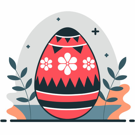 Artistic Easter Eggs Illustration with Creative Designs and Vibrant Colorsのイラスト素材
