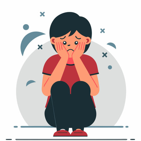 Embarrassed and Humiliated Concept Art Illustrationのイラスト素材