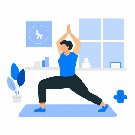 Illustrated Guide to Effective Stretching Exercises for Enhanced Flexibilityのイラスト素材