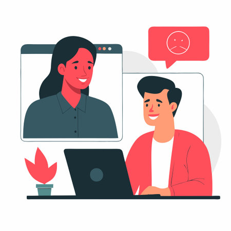 Conceptual Illustration of Virtual Communication through Voice Chat Application