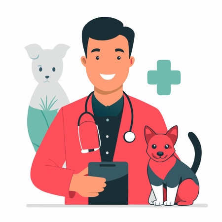 Intricate and Informative Illustration of Veterinary Concepts and Proceduresのイラスト素材