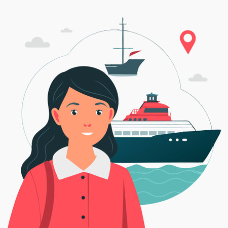 Illustrative Depiction of an Ongoing Journey with a Man Walking Forwardのイラスト素材