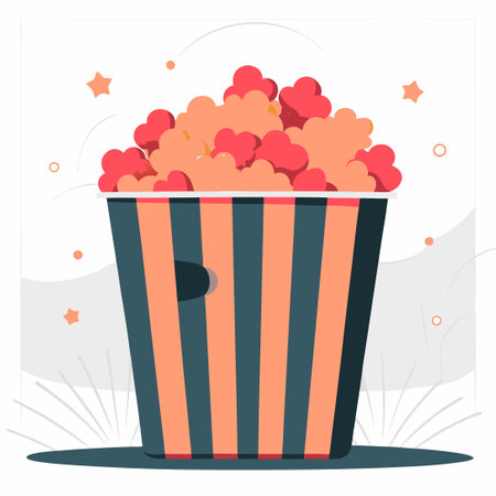 Delightful Concept Illustration of Savory Popcorn as a Culinary Treatのイラスト素材