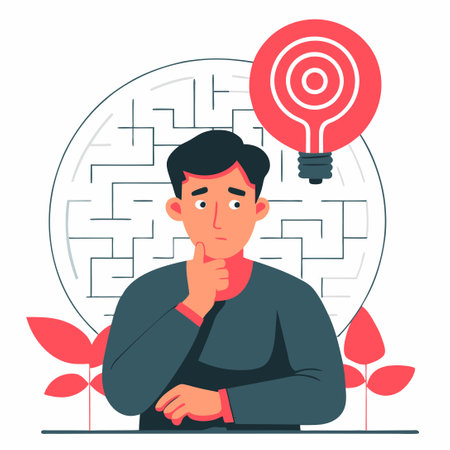 Navigating the Labyrinth of Problem-Solving: A Conceptual Illustrationのイラスト素材