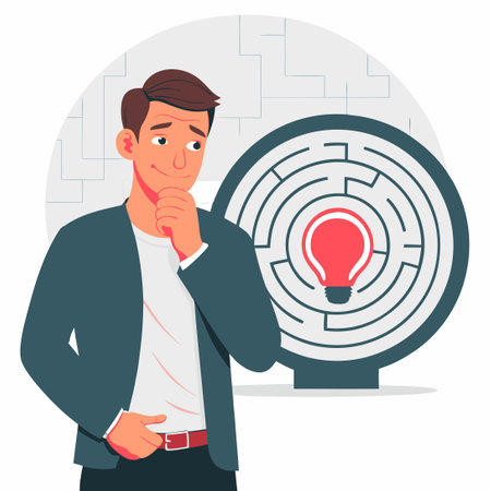 Journey Through a Maze of Possibilities: Exploring the Labyrinth of Problem Solvingのイラスト素材
