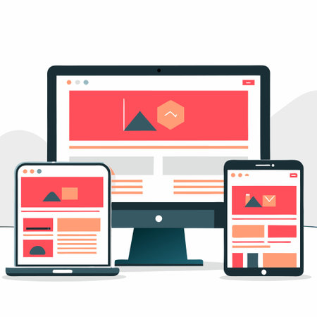 Illustrating the Concept of Responsive Design for Multi-Device Accessibilityのイラスト素材