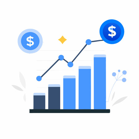 Illustrated Concept of Business Revenue Generation and Profit Maximizationのイラスト素材