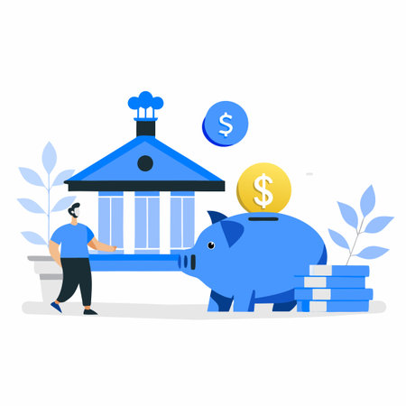 Visualizing Savings Concept with Illustration for Financial Planningのイラスト素材
