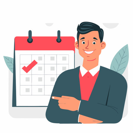 Visual Representation of a Structured Timetable: Concept Illustrationのイラスト素材