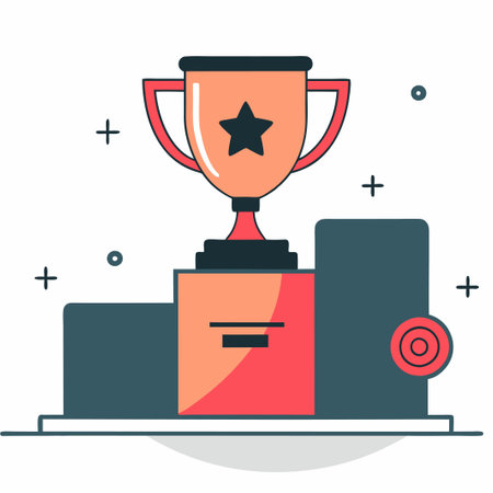 Conceptual Illustration of the Achievement Process and Goal Accomplishmentのイラスト素材