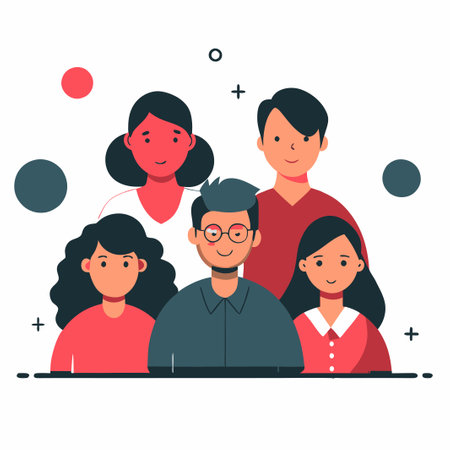 Modern and Stylish About Us Page Concept with Geometric Elementsのイラスト素材