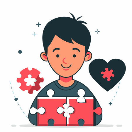 Illustrative Representation of Autism Spectrum Disorderのイラスト素材