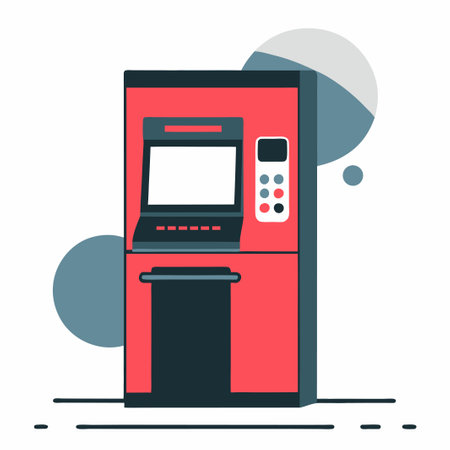 Conceptual Illustration of an Automated Teller Machine (ATM)のイラスト素材