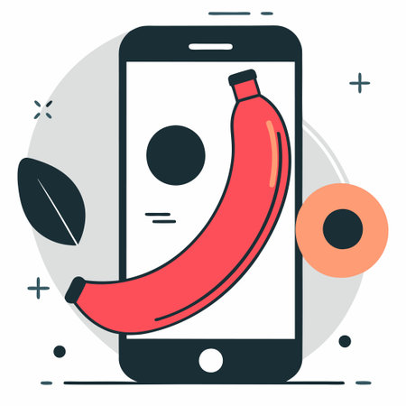 Banana-Shaped Telephone: Artistic Concept of a Quirky and Unique Communication Deviceのイラスト素材
