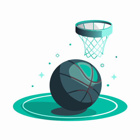 Artistic Illustration Depicting Basketball Strategy and Techniquesのイラスト素材