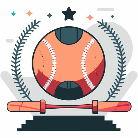 Creative Illustration Depicting the Concept of Baseball with a Dynamic Swirlのイラスト素材