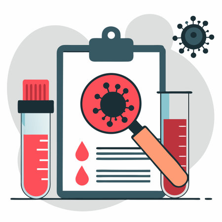 Blood Test for COVID-19: A Comprehensive Examination of the Virusのイラスト素材