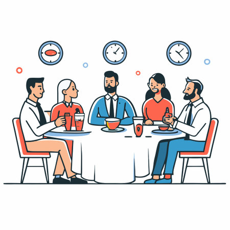 Modern Business Lunch Etiquette for Successful Professionalsのイラスト素材