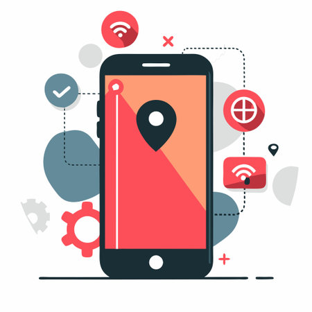 Modern Smartphone Concept Illustration for Digital Lifestyleのイラスト素材