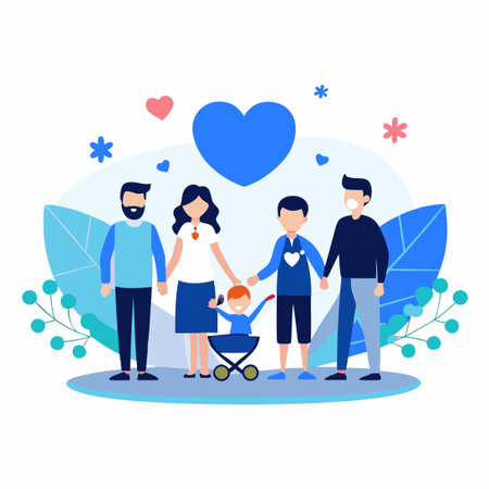 Embracing the Love of Family: A Journey of Fostering and Adoptionのイラスト素材