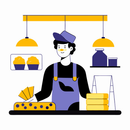 Visualizing the Delicacies of a Cheese Shop Conceptのイラスト素材