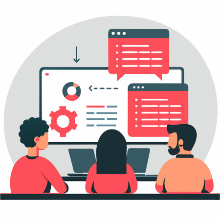 Visualizing the Concept of Code Review: Collaboration for Software Excellenceのイラスト素材