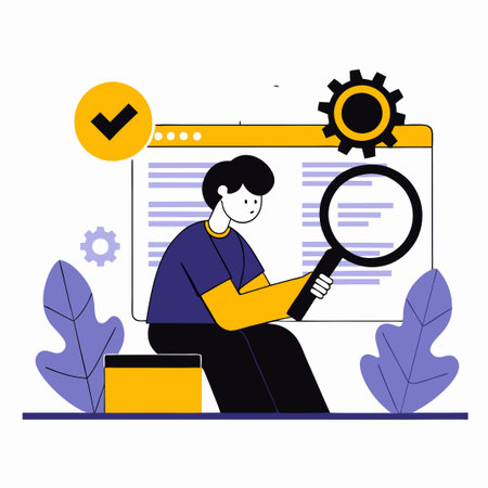 Visual Guide to the Concept of Code Review in Software Developmentのイラスト素材