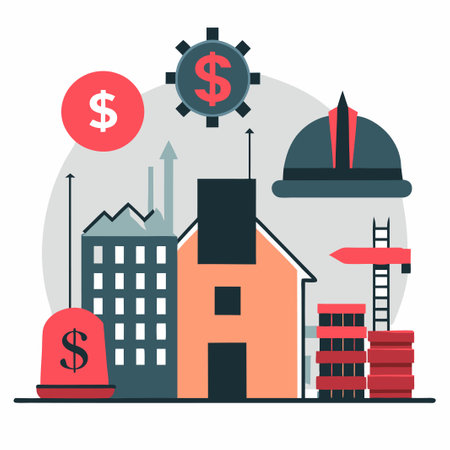 Comprehensive Illustration of the Concept of Construction Costsのイラスト素材