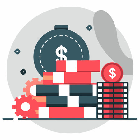 Illustrative Depiction of Coin Concepts and Principlesのイラスト素材
