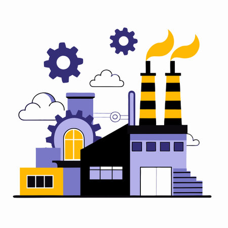 Illustrative Representation of the Factory Concept, Numbered 15のイラスト素材