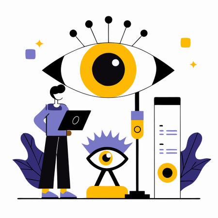 Comprehensive Eye Examination Concept Illustration for Optometry and Vision Health