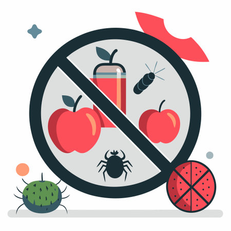 Pesticide-Free Produce: Ensuring Safe and Wholesome Foodのイラスト素材