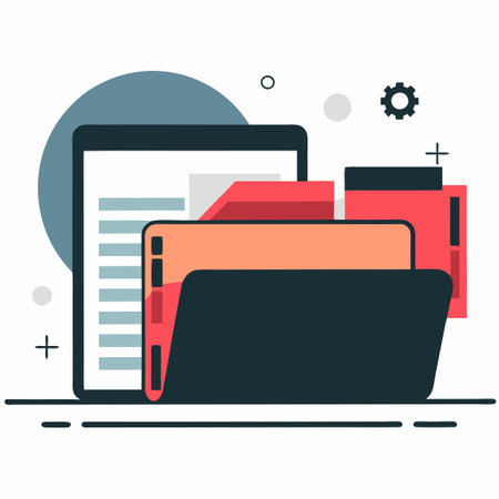 Visualizing the Concept of Organizing Files with Folders: A Comprehensive Illustrationのイラスト素材