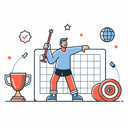 Illustrative Representation of the Concept of Goal Settingのイラスト素材