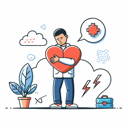 Heartbreak and Emotional Turmoil Illustrated in Artのイラスト素材