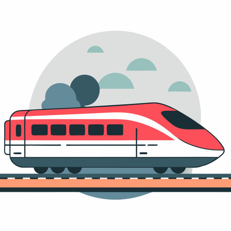 Futuristic High-Speed Train Conceptualised in Intricate Detailのイラスト素材