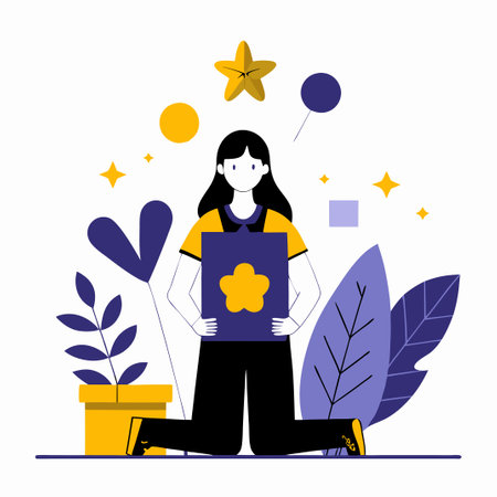 Hopeful Depiction of a Concept with Abstract Elementsのイラスト素材