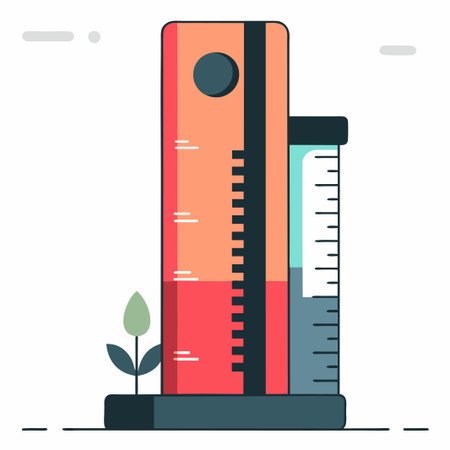 Conceptual Illustration of Height Measurement Using a Meterのイラスト素材