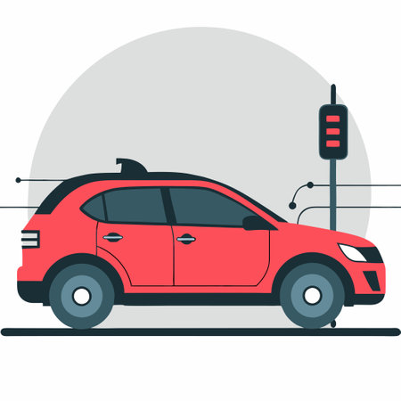 Visionary Illustration of a Hybrid Car Concept with Sleek and Futuristic Designのイラスト素材