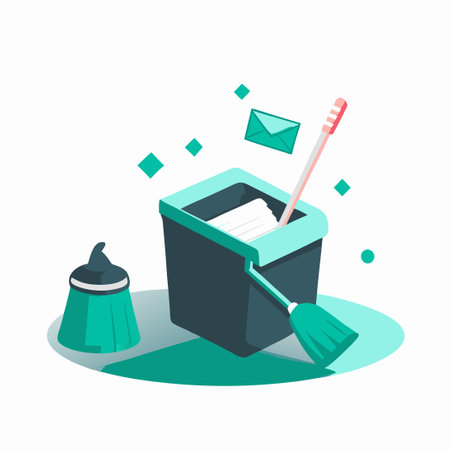 Visualizing Inbox Cleanup: A Concept in Illustrationのイラスト素材