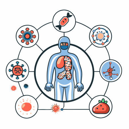 Visualizing the Intricate Network of the Immune Systemのイラスト素材