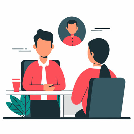 Job Interview Concept: Preparing for Success with Confidenceのイラスト素材