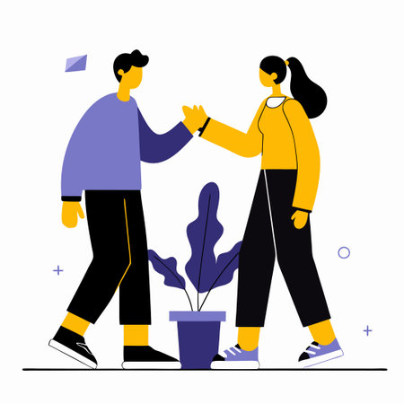 Concept Illustration of Hands Joining Together in Unity and Partnershipのイラスト素材