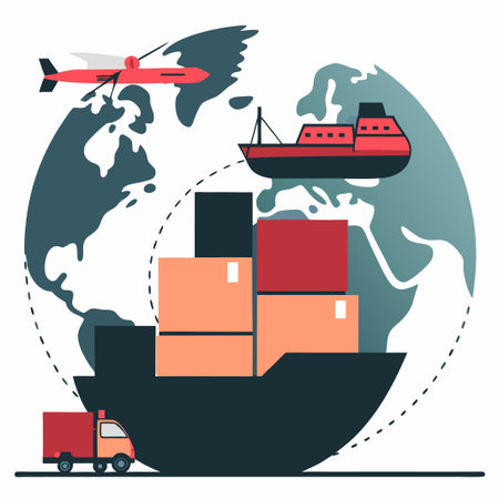 Illustrating the Global Exchange of Goods: International Trade in a Nutshellのイラスト素材