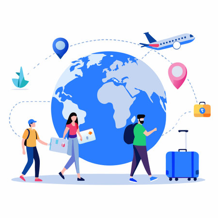 Embarking on an Illustrative Journey with Dynamic Conceptual Visualsのイラスト素材