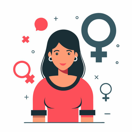 Colorful Illustration Exploring the Concept of Gender Identity and Expressionのイラスト素材